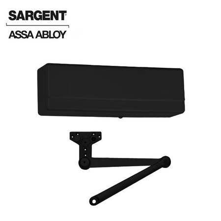 Sargent 281 Series Surface Mechanical Closer Heavy Duty Parallel Arm with Positive Stop Black Suede Powder C SRG-281-PS-BSP